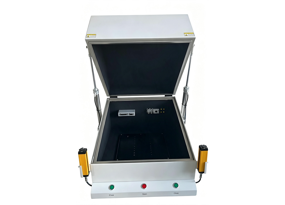 pneumatic shell style RF shield box
