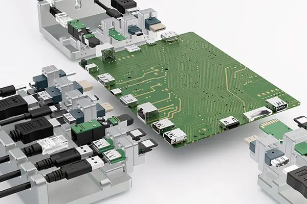 Test connectors&Self-adaption test module