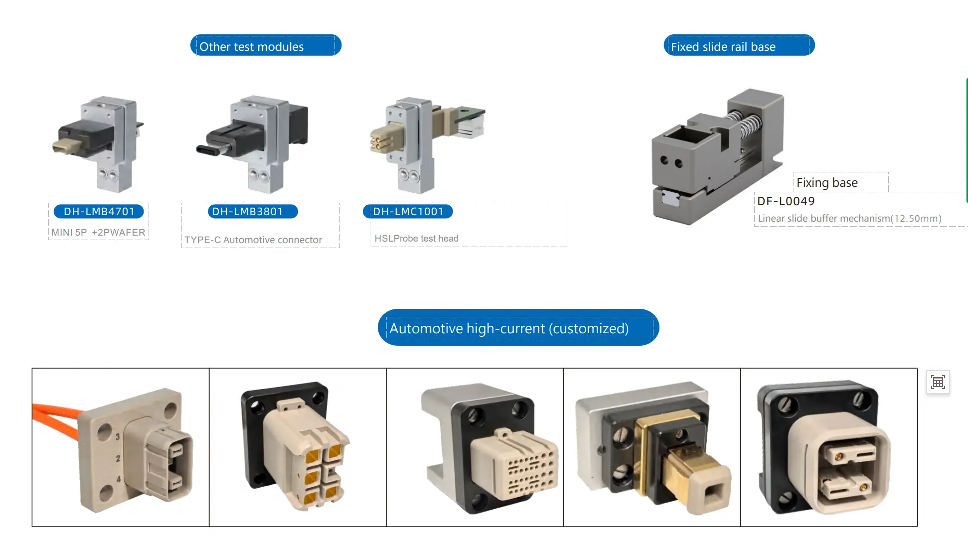 Automotive connector test connectors